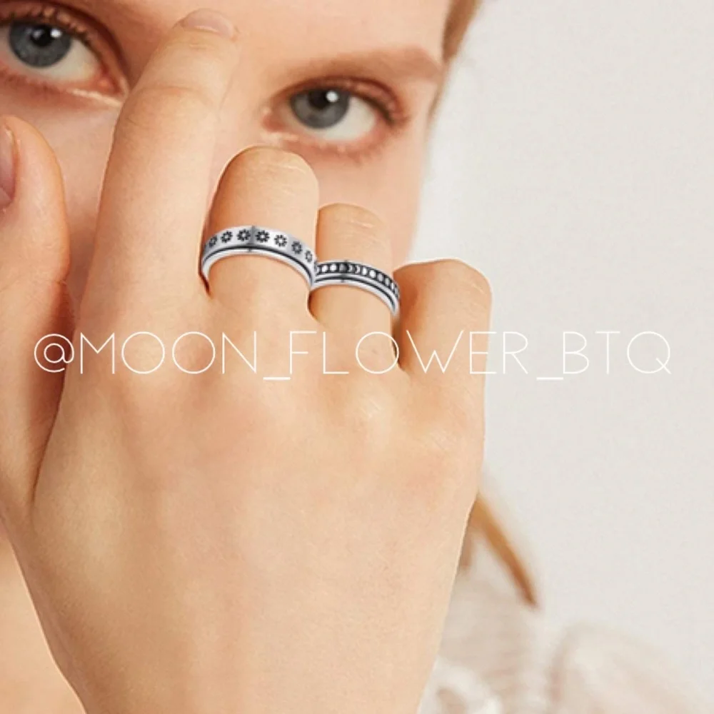 Moon Phase Anxiety Fidget Spinner Ring - Picture 8 of 12